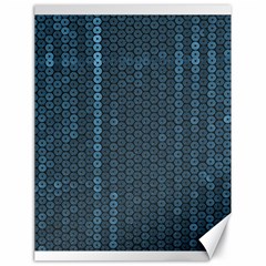 Blue Sparkly Sequin Texture Canvas 18  X 24   by paulaoliveiradesign