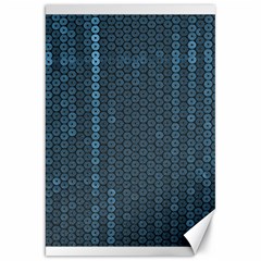 Blue Sparkly Sequin Texture Canvas 20  X 30   by paulaoliveiradesign