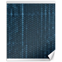 Blue Sparkly Sequin Texture Canvas 11  X 14   by paulaoliveiradesign