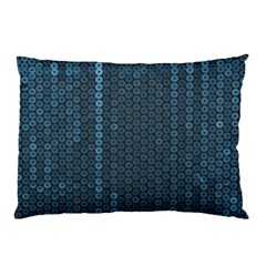 Blue Sparkly Sequin Texture Pillow Case by paulaoliveiradesign