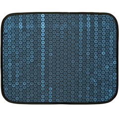 Blue Sparkly Sequin Texture Fleece Blanket (mini) by paulaoliveiradesign