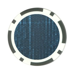 Blue Sparkly Sequin Texture Poker Chip Card Guard (10 Pack) by paulaoliveiradesign