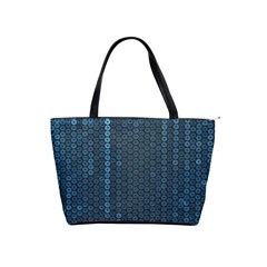 Blue Sparkly Sequin Texture Shoulder Handbags by paulaoliveiradesign