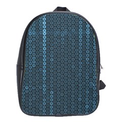 Blue Sparkly Sequin Texture School Bags(large)  by paulaoliveiradesign