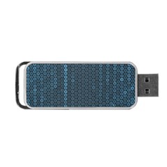 Blue Sparkly Sequin Texture Portable Usb Flash (two Sides)