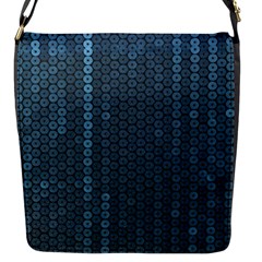 Blue Sparkly Sequin Texture Flap Messenger Bag (s)