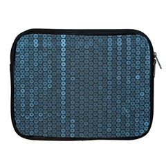 Blue Sparkly Sequin Texture Apple Ipad 2/3/4 Zipper Cases by paulaoliveiradesign