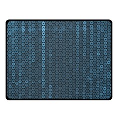 Blue Sparkly Sequin Texture Double Sided Fleece Blanket (small)  by paulaoliveiradesign