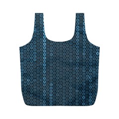 Blue Sparkly Sequin Texture Full Print Recycle Bags (m)  by paulaoliveiradesign