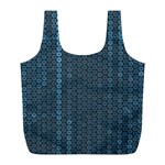 blue sparkly sequin texture Full Print Recycle Bags (L)  Front