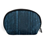 blue sparkly sequin texture Accessory Pouches (Large)  Front