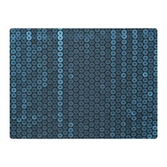 Blue Sparkly Sequin Texture Double Sided Flano Blanket (mini) 