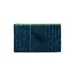 Blue Sparkly Sequin Texture Cosmetic Bag (xs) by paulaoliveiradesign