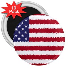 Flag Of The United States America 3  Magnets (10 Pack) 