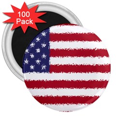 Flag Of The United States America 3  Magnets (100 Pack)