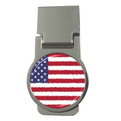 Flag Of The United States America Money Clips (round)  by paulaoliveiradesign