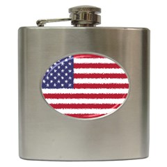 Flag Of The United States America Hip Flask (6 Oz) by paulaoliveiradesign