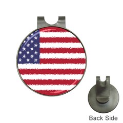 Flag Of The United States America Hat Clips With Golf Markers by paulaoliveiradesign