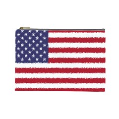 Flag Of The United States America Cosmetic Bag (large)  by paulaoliveiradesign