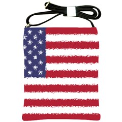 Flag Of The United States America Shoulder Sling Bags by paulaoliveiradesign