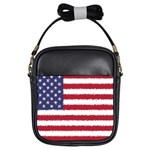 Flag Of The United States America Girls Sling Bags Front