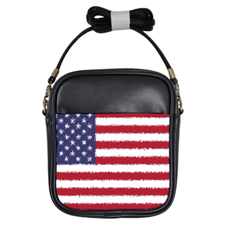 Flag Of The United States America Girls Sling Bags