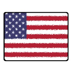 Flag Of The United States America Fleece Blanket (small) by paulaoliveiradesign