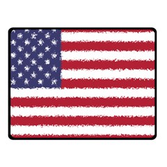 Flag Of The United States America Double Sided Fleece Blanket (small)  by paulaoliveiradesign