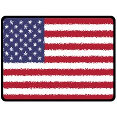 Flag Of The United States America Double Sided Fleece Blanket (large)  by paulaoliveiradesign