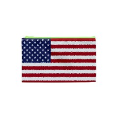 Flag Of The United States America Cosmetic Bag (xs) by paulaoliveiradesign