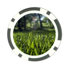 Green Grass Field Poker Chip Card Guard