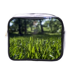 Green Grass Field Mini Toiletries Bags by paulaoliveiradesign