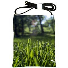 Green Grass Field Shoulder Sling Bags