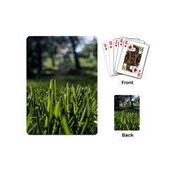 Green Grass Field Playing Cards (mini)  by paulaoliveiradesign