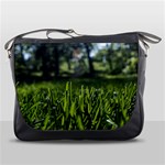 Green Grass Field Messenger Bags Front