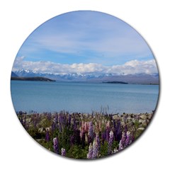 Lake Tekapo New Zealand Landscape Photography Round Mousepads by paulaoliveiradesign