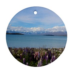 Lake Tekapo New Zealand Landscape Photography Ornament (round) by paulaoliveiradesign