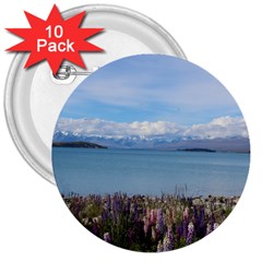 Lake Tekapo New Zealand Landscape Photography 3  Buttons (10 pack) 