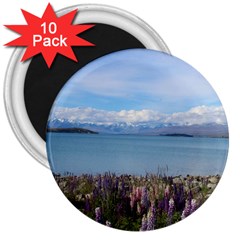 Lake Tekapo New Zealand Landscape Photography 3  Magnets (10 Pack)  by paulaoliveiradesign