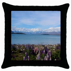 Lake Tekapo New Zealand Landscape Photography Throw Pillow Case (Black)