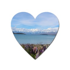 Lake Tekapo New Zealand Landscape Photography Heart Magnet