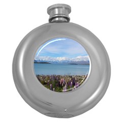 Lake Tekapo New Zealand Landscape Photography Round Hip Flask (5 oz)