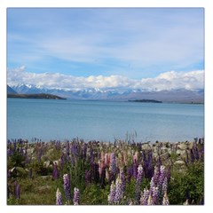 Lake Tekapo New Zealand Landscape Photography Large Satin Scarf (square) by paulaoliveiradesign