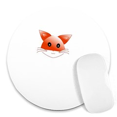 Animal Image Fox Round Mousepads by BangZart