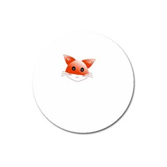 Animal Image Fox Magnet 3  (round) by BangZart