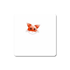 Animal Image Fox Square Magnet by BangZart