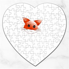 Animal Image Fox Jigsaw Puzzle (heart) by BangZart