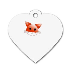 Animal Image Fox Dog Tag Heart (one Side) by BangZart