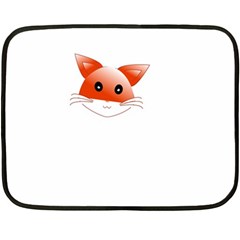 Animal Image Fox Double Sided Fleece Blanket (mini)  by BangZart