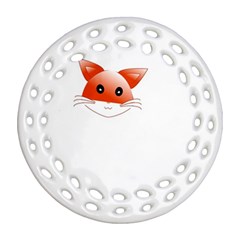 Animal Image Fox Ornament (round Filigree) by BangZart